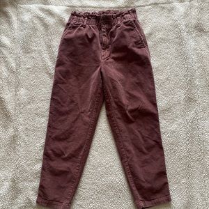 Corduroy Paper Bag Pants